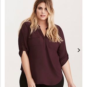 ❌SOLD❌ NWT Torrid Purple Georgette Blouse